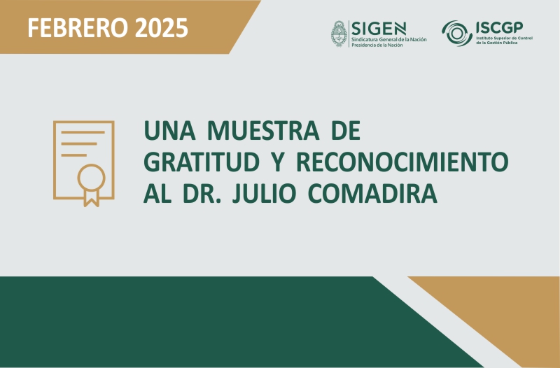 Una muestra de gratitud y reconocimiento al Dr. Julio Comadira